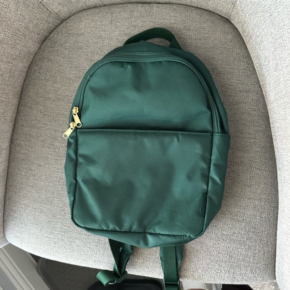 Small Backpack in Hunter Green - Canvelle main image 4
